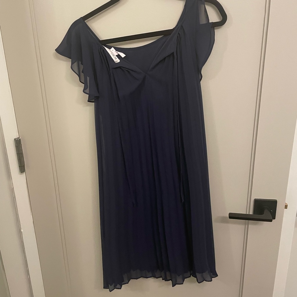 Bcbg Generation Navy Blue Ruffle Dress - Picture 2 of 2
